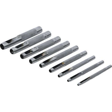 Jeu de 9 emporte pieces ronds 2,5 - 10 mm, poincons de decoupe joints (1/2)