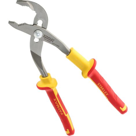 Stanley – Pince multiprise isolée 240 mm 1000V – Pour travaux de précision en électricité – Isolation jusqu'à 1000 volts – Conçue pour espaces confinés