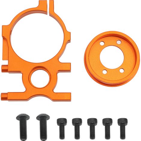 Support moteur RC en alliage d'aluminium avec vis pour voiture ZD Racing 1/8, couleur orange (1/5)