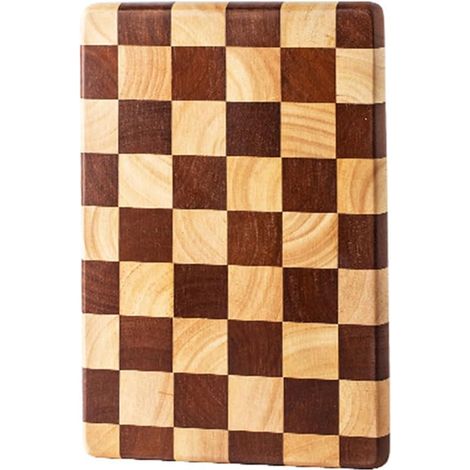 Planche à découper en bois d'acacia/hévéa robuste pour cuisine, planche de service rabattable pour viande, pain et fruits, planche à découper rectangulaire (30 x 20 x 2 cm) (1/5)