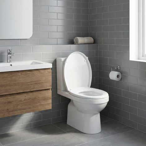 Songmics – Abattant WC clipsable forme O – Plastique PP avec frein de chute – Installation rapide et hygiène optimale – Poignée ergonomique