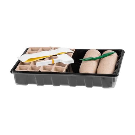 Mini-Gewächshaus Strend Pro, 66-teiliges Set, 45 Sämlinge, 37,5x23x6 cm
