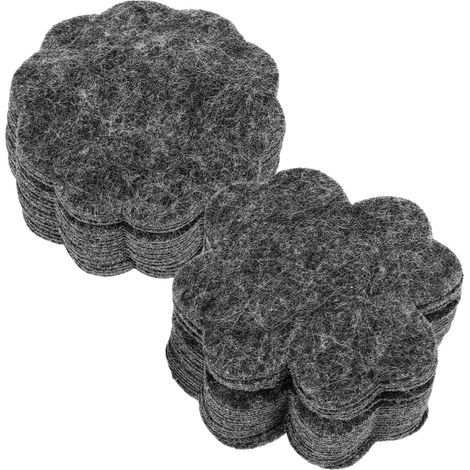 Tapis de Drainage pour Pot de Fleur 40 Pièces en Feutre Noir  Insert Anti-fuite, Respirant et Absorbant, pour Bonsaï et Jardinière, Lot Pratique pour Entretien Propre (1/5)