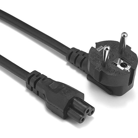 Câble d'alimentation Trebol IEC-320-C5 Câble d'alimentation pour HP, Acer, Dell, Sony, Lenovo, TV LG Samsung Monitor Laptop Notebook, Chargeurs d'ordinateur Portable Noir 3 mètres (1/5)