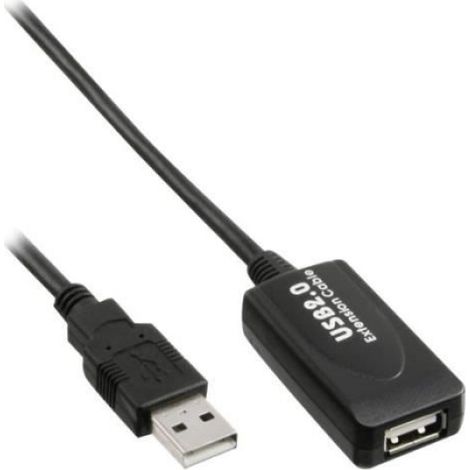 Rallonge USB 2.0 Active - 5 M - Connecteur USB A Mâle vers USB A Femelle - Noir