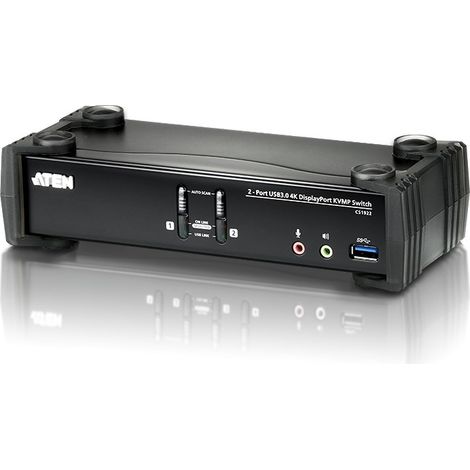 ATEN 2-Port USB 3.0 4K DisplayPort KVMP™ Switch (Kabel enthalten) (1/4)