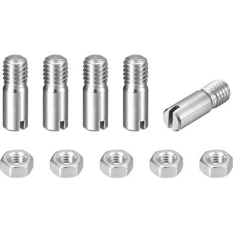 5Pcs Goujon Cylindrique À Fente M6 x 18mm Goujon Externe Fileté (1/5)