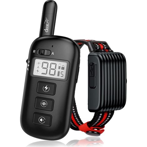 Collier de dressage pour chien, collier de choc pour chien avec portée à distance de 1 500 pieds, 3 modes de dressage, bip, vibration, choc, collier de choc électrique rechargeable étanche IPX7 pour c (1/5)