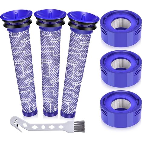 V8 Filter für Dyson 3 HEPA-Nachmotorfilter-Kit & 3 Vorfilter V8 V7 Ersatzfilter Set für Dyson V8 V7 Animal Absolute Staubsauger Ersatzteile Zubehor  DY-96566101, DY-96747801