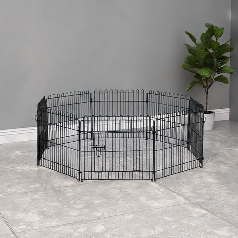 Barrière pour chien coloris noir en stahldraht 180 x 180 x 61 cm (1/5)