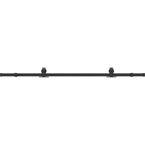 Maison Exclusive - Kit di Binari per Porte Scorrevoli 200 cm Acciaio Nero