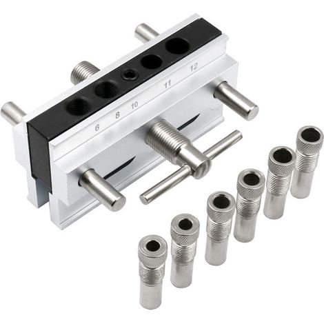 Gabarit trou incliné auto-centrant – Cheville verticale – Guide perçage – Poinçon – Accessoire bois