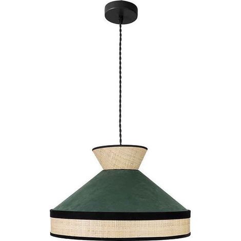 Colgante Fabrizio 1xe27 Natural/verde Bote Regx40x40 Cm (1/2)
