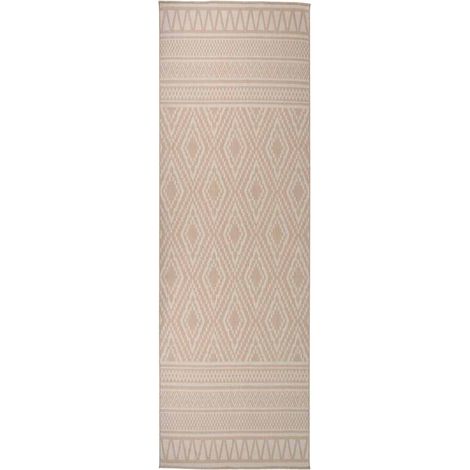 Teenpull – Outdoor-Teppich Flachgewebe 80x250 cm Braun Gestreift (1/5)