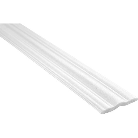 2 Metri Bordo a parete in polistirene a profilo piatto Hexim 58x9mm M-09