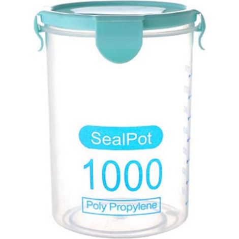 Kitchen Transparent Food Fresh Keeping Sealed Cans Storage Tank with Lid Plastic Grain Storage Cans