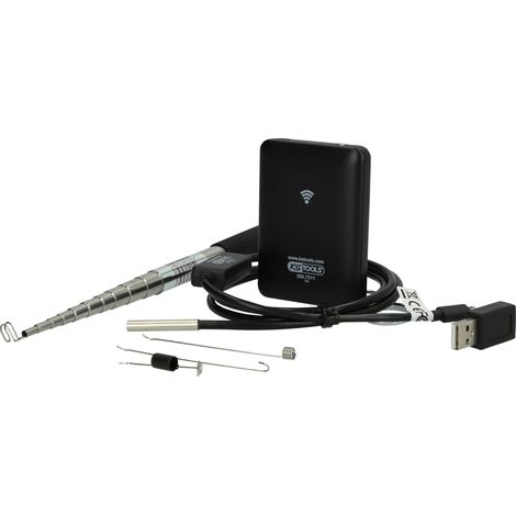 KS Tools 550.7510 Kit videoscopio Wi-Fi con Ø 5,5 mm 0° HD sonda telecamera frontale, 7 pz (1/4)