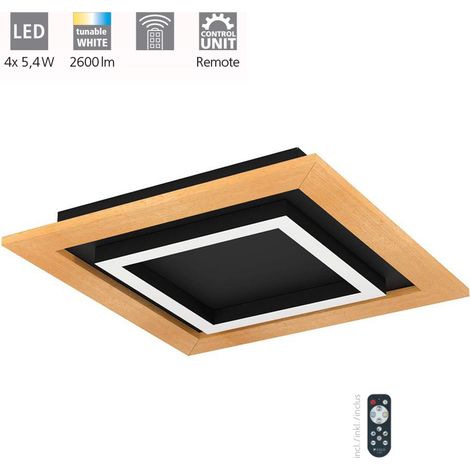 Plafoniera Moderna Tirrenara Acciaio Nero 4 Luci Led Integrato 5,4W (1/5)