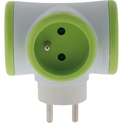 Triplite 3x16A rotative - Vert - Watt and Co (1/4)