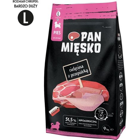 PAN MIĘSKO L Trockenfutter für Kälber & Wachteln 9 kg