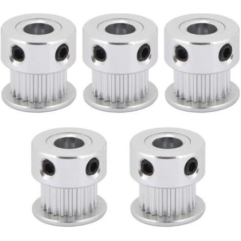 (5Pcs)Roue synchrone Poulie, Poulie de Distribution 20 Dents Diamètre d'alésage 6mm Denture Poulie pour imprimante 3D (1/5)