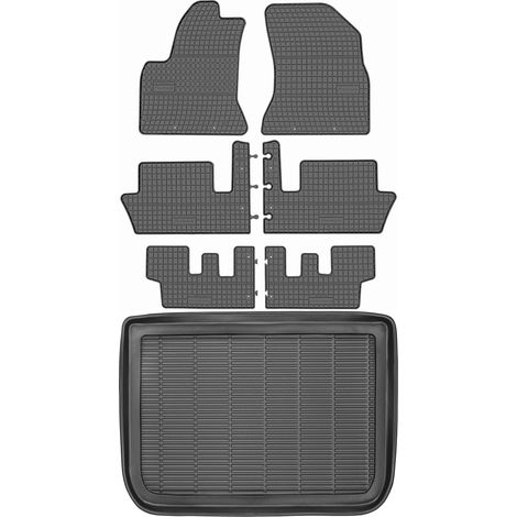 Juego de alfombrillas de goma para Citroën C4 Picasso Minivan (2006-2013) + alfombrilla para el maletero. (1/5)