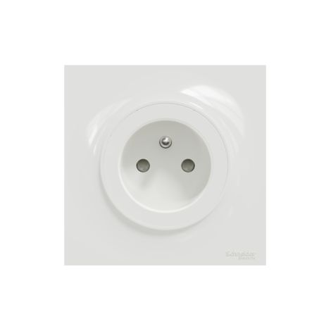 Schneider - Odace 2011 - Prise + Plaque - Blanc - Ref. : S520059 + S520702 (1/3)