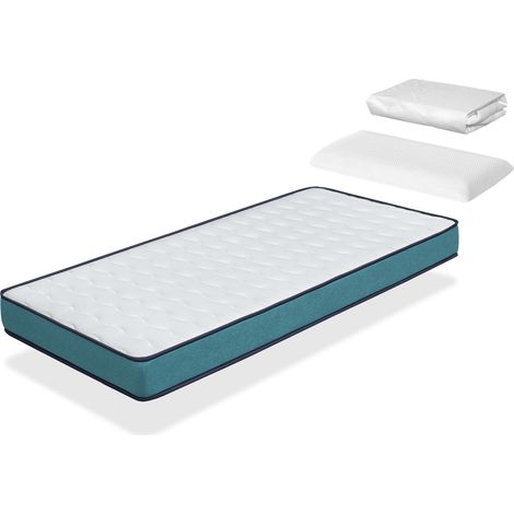 Pack Colchón 90x190 CAMA INFANTIL - Altura 14 CM CONFORT PRO + 1 Almohada junior 90x35 + 1 Protector Colchón 90x190 cm (1/5)