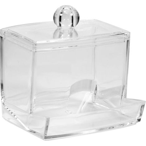 Transparente Aufbewahrungsbox für Wattestäbchen und Make-up (1/5)