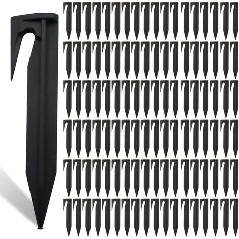 Lot de 200 piquets de fixation pour câbles périphériques – Longueur 8,5 cm – Plastique robuste – Fixation pour robot tondeuse (1/4)
