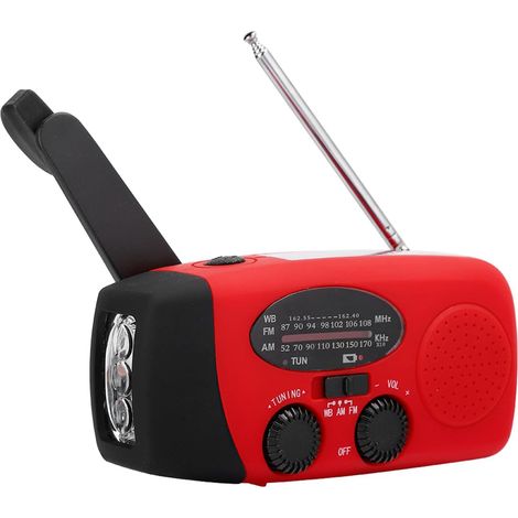 Radio d'urgence de la Manivelle Solaire avec NOAA Alerte Météo AM (1/5)