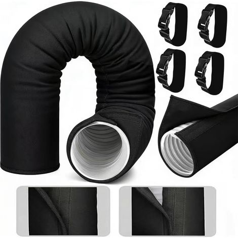 Manchon isolant pour tuyau CA portable, 150 x 50 cm, couvercle isolant, tuyau d'échappement, climatisation, couvercle isolant AC, isolation de tuyau CA portable (1/5)