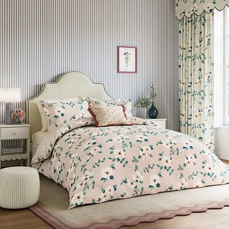 Sanderson for National Trust Poets Rose Duvet Cover Set Single Blush