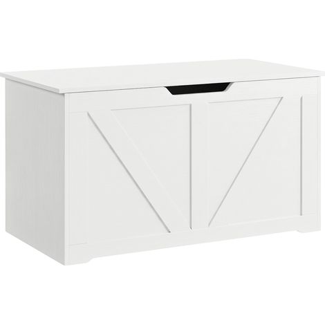 HOMCOM Cassapanca Soggiorno, Baule Portagiochi in Legno, 80 cm, Bianco (1/5)