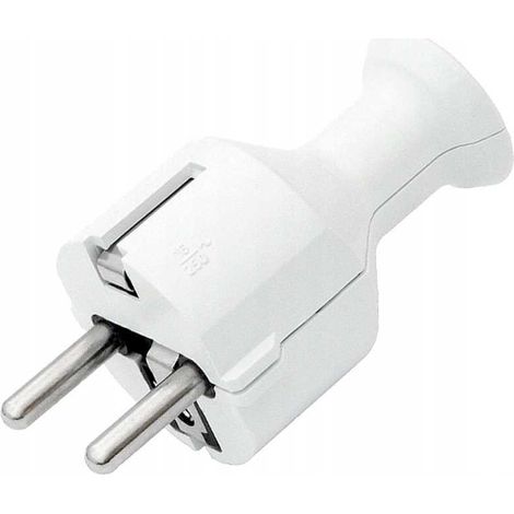 Gerader Z/U-Stecker, weiß, Elcan (1/2)
