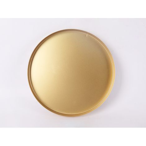 Dekotablett Metall Ø 30 x 3 cm gold Tablett
