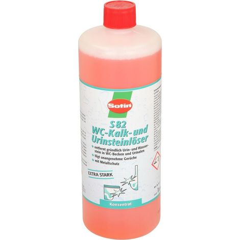 Dissolvant WC pour calcaire et dépôts d'urine concentré 1 litre