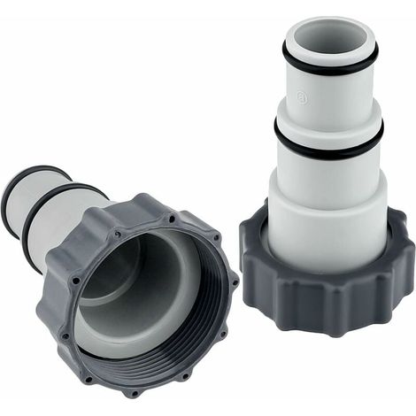 Adattatore per tubo flessibile per piscina, 2 adattatori per tubo flessibile, adattatore per piscina A per piscina da 32-38 mm per pompe, accessori per piscina con filettatura, anello di tenuta (1/4)