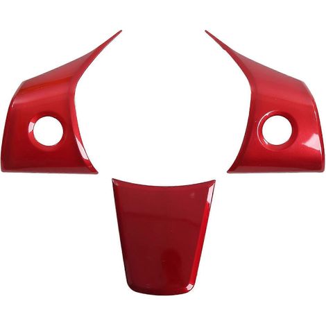 Ensemble de 3 autocollants de décoration intérieure rouges pour volant de voiture, compatibles avec Tesla Model 3/Y et Model 4. (1/4)