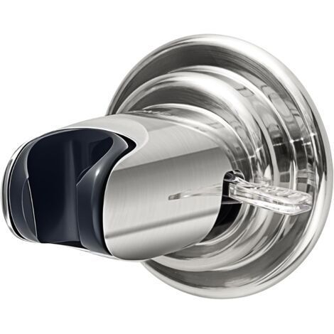 ABS plastic suction cup shower head holder, adjustable angle and height for long-lasting performance. (Polished nickel) (1/5)
