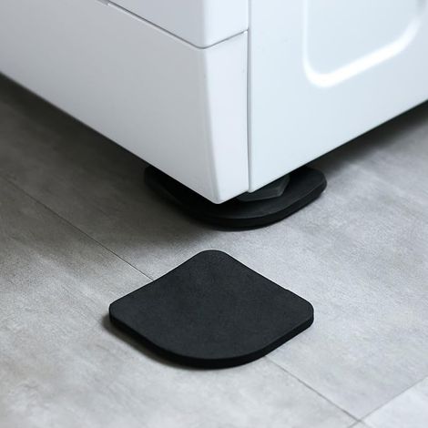 Juego de 4 almohadillas antideslizantes universales para lavadoras, frigoríficos, sofás, patas de cama, protección de suelo que reduce el ruido, 7,7 x 7,7 cm para electrodomésticos. (1/5)