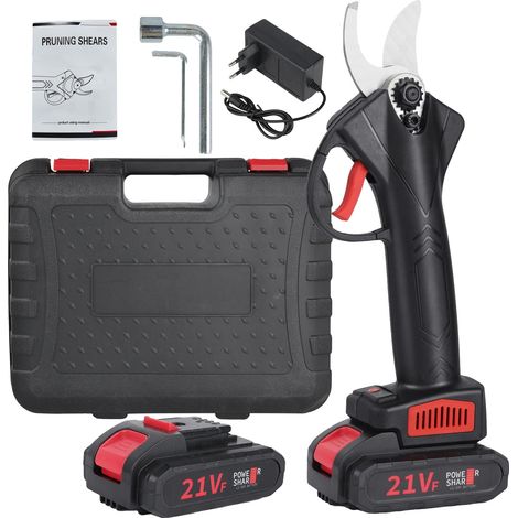 Sécateur Électrique, Design Sans Fil, Haute Efficacité, 2 batteries (1/2)