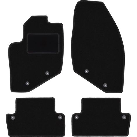 Alfombrillas de terciopelo negro para Volvo S60 I liftback (2000-2009).