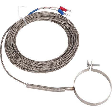 Hochempfindliches Gewindethermoelement, Messsonde 0-400°C, erweiterter Bereich, industrieller Temperaturregler, verschiedene Größen, 5 Meter Kabel. (1/5)