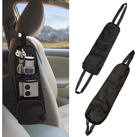 Rangement Côté Voiture,Organisateur Latéral De Siège d'Auto, Sac à Suspendre Multifonction pour Siège De Voiture,Sac De Rangement Siège Auto,Stockage De Voiture (1/4)