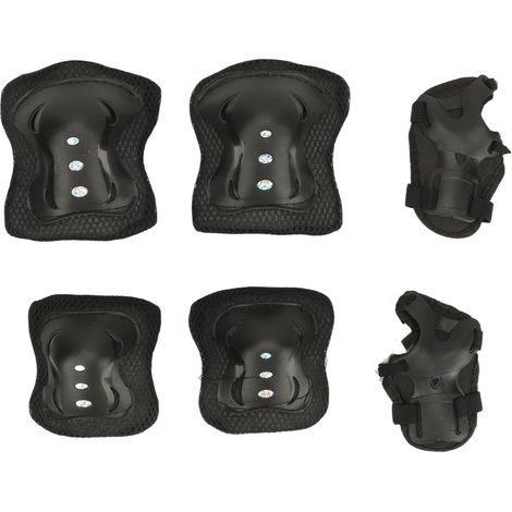 Genouillères et coudières pour patins à roulettes enfants, en mousse souple et respirante, ensemble de protections noir pour le cyclisme et le skateboard (1/5)