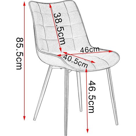 WOLTU 4 x Esszimmerstühle 4er Set Esszimmerstuhl Küchenstuhl Polsterstuhl Design Stuhl mit Rückenlehne, mit Sitzfläche aus Samt, Gestell aus Metall, Dunkelgrau (1/4)