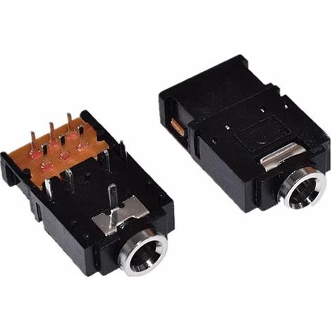 Carte mère audio 3,5 mm avec prise casque double canal PJ-307, connecteur métallique 5 broches PJ-3707, port métallique 11 broches avec 2 interrupteurs