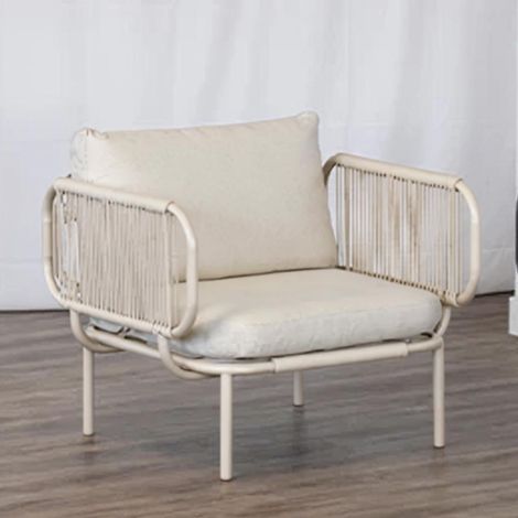 Chaise de jardin Bali en acier thermodurcissable – Coussins déhoussables – Confort optimal pour terrasses et jardins modernes – Cezar