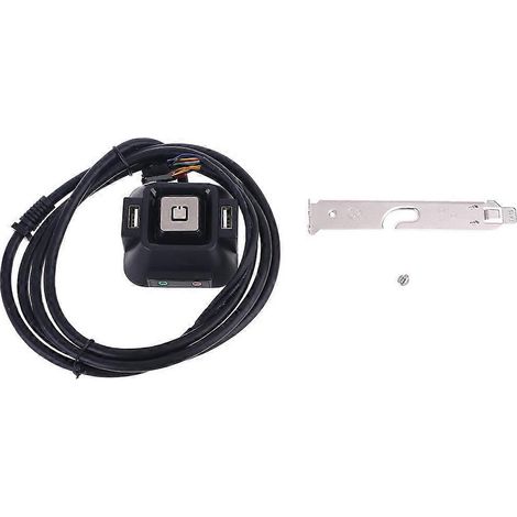 Interrupteur PC USB 2.0 Multifonction avec Ports Micro et Bouton Marche/Arrêt/Réinitialisation Externe (1/5)